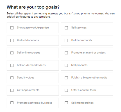 Select Your Goal With Your Website