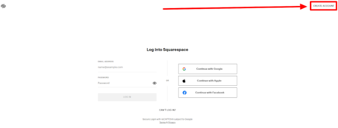 Squarespace Official Login Page