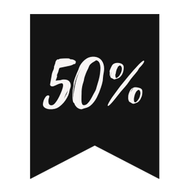 50 percent off