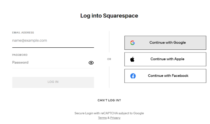 Access Your Squarespace Account 