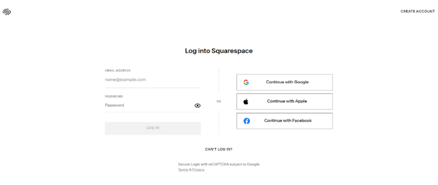 Log In To Your Squarespace Account