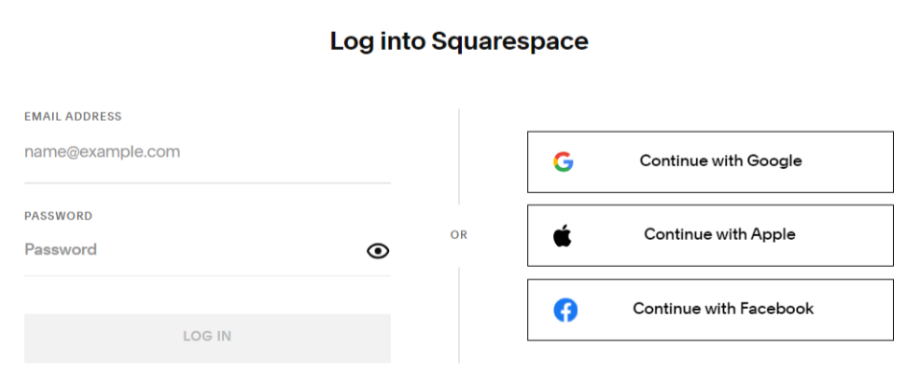 Log In To Your Squarespace Account 