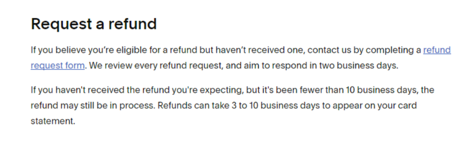 Squarespace Refund Policy 