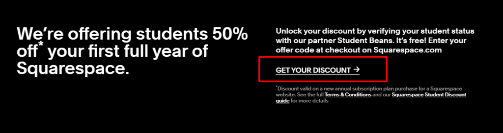 Click On Get Your Discount Option