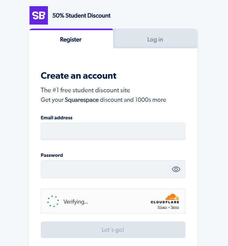 Create your Student Beans account 